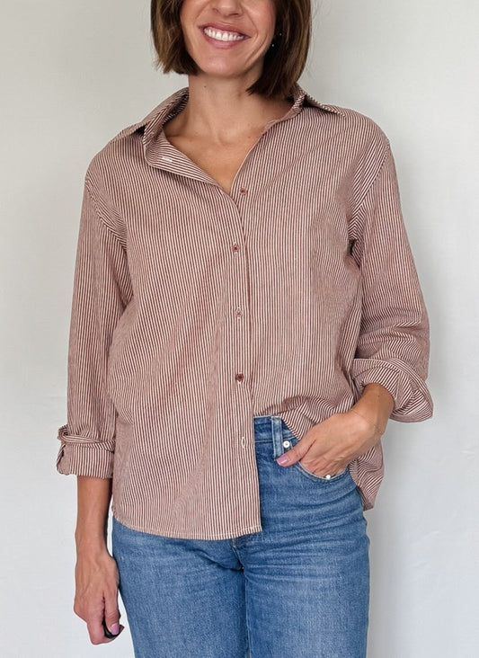Mia Striped Button-Up Shirt