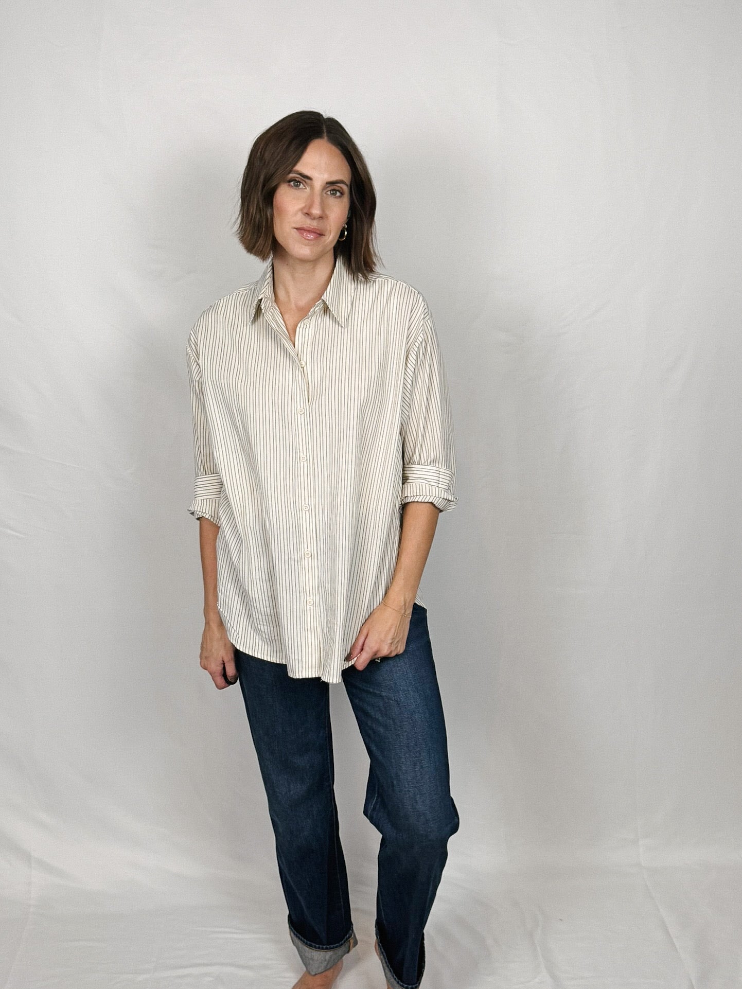 Milena Striped Button-Up