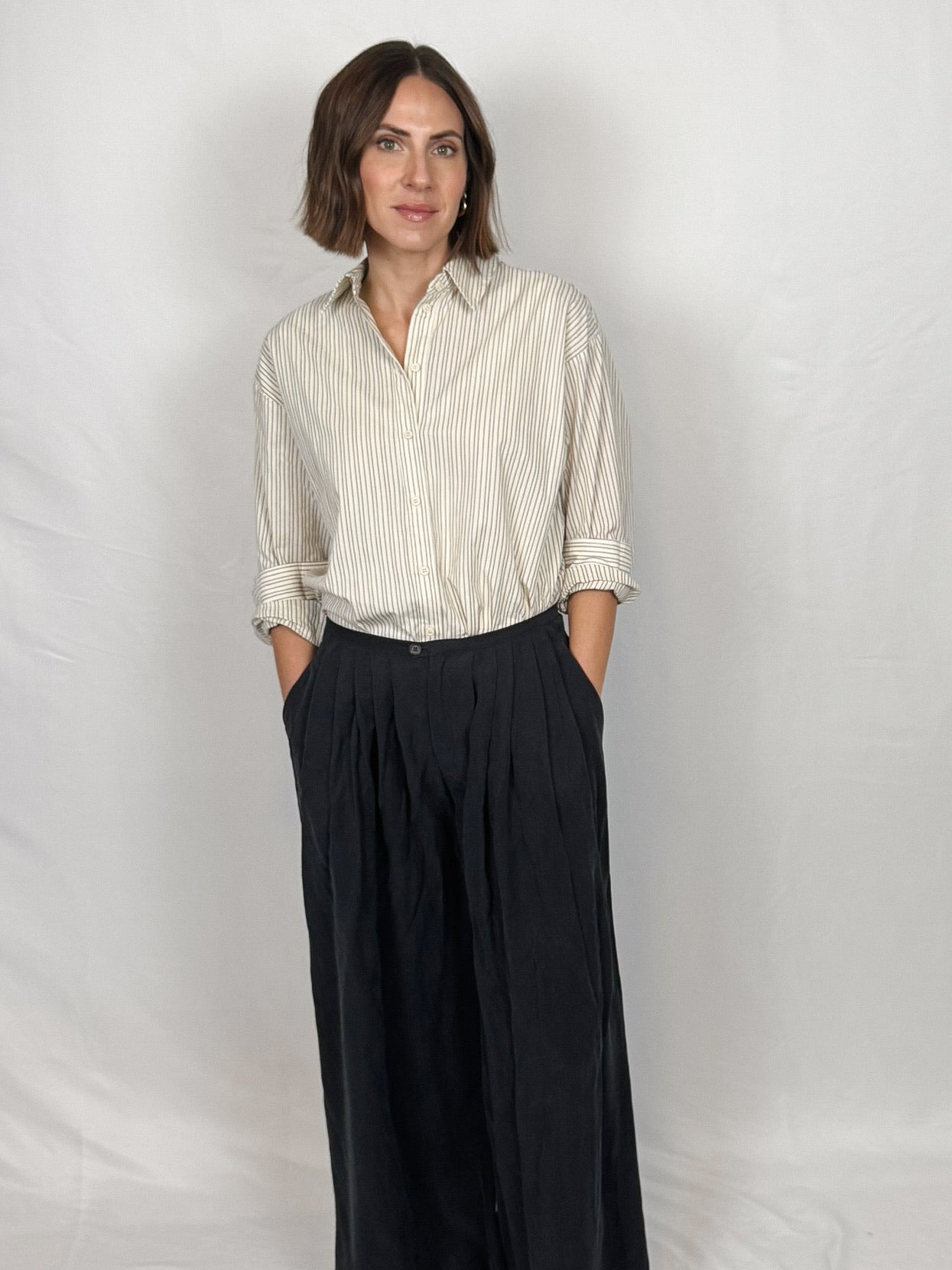 Milena Striped Button-Up